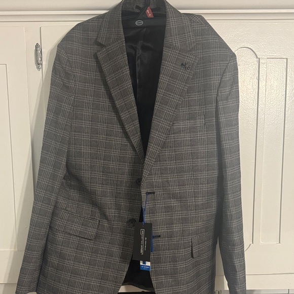 Report Other - Report Men's Charcoal Checkered Blazer